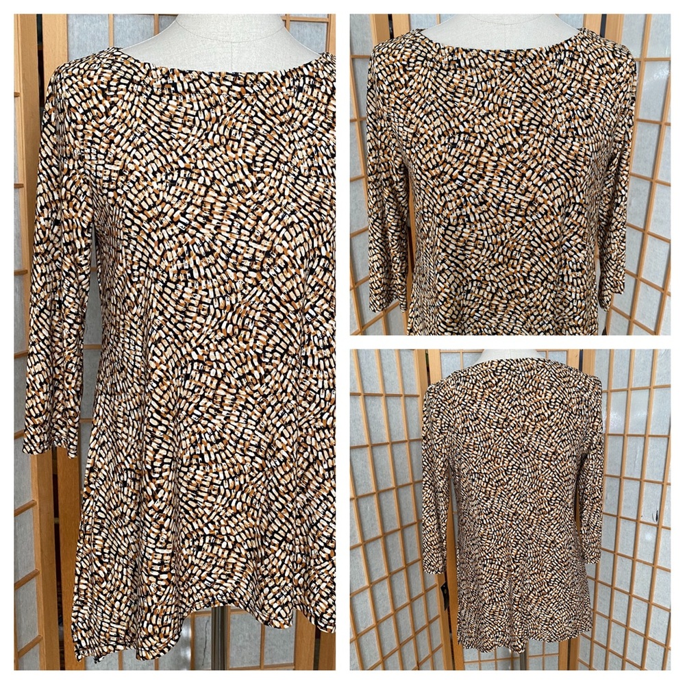 JM Collection Stretch Print Swing Top SZ PM NWT